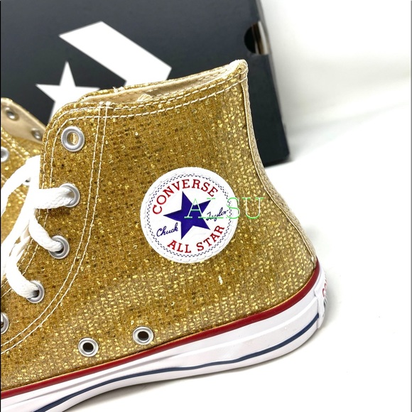 Converse Ctas High Top Gold Kids Sneakers - Picture 10 of 10
